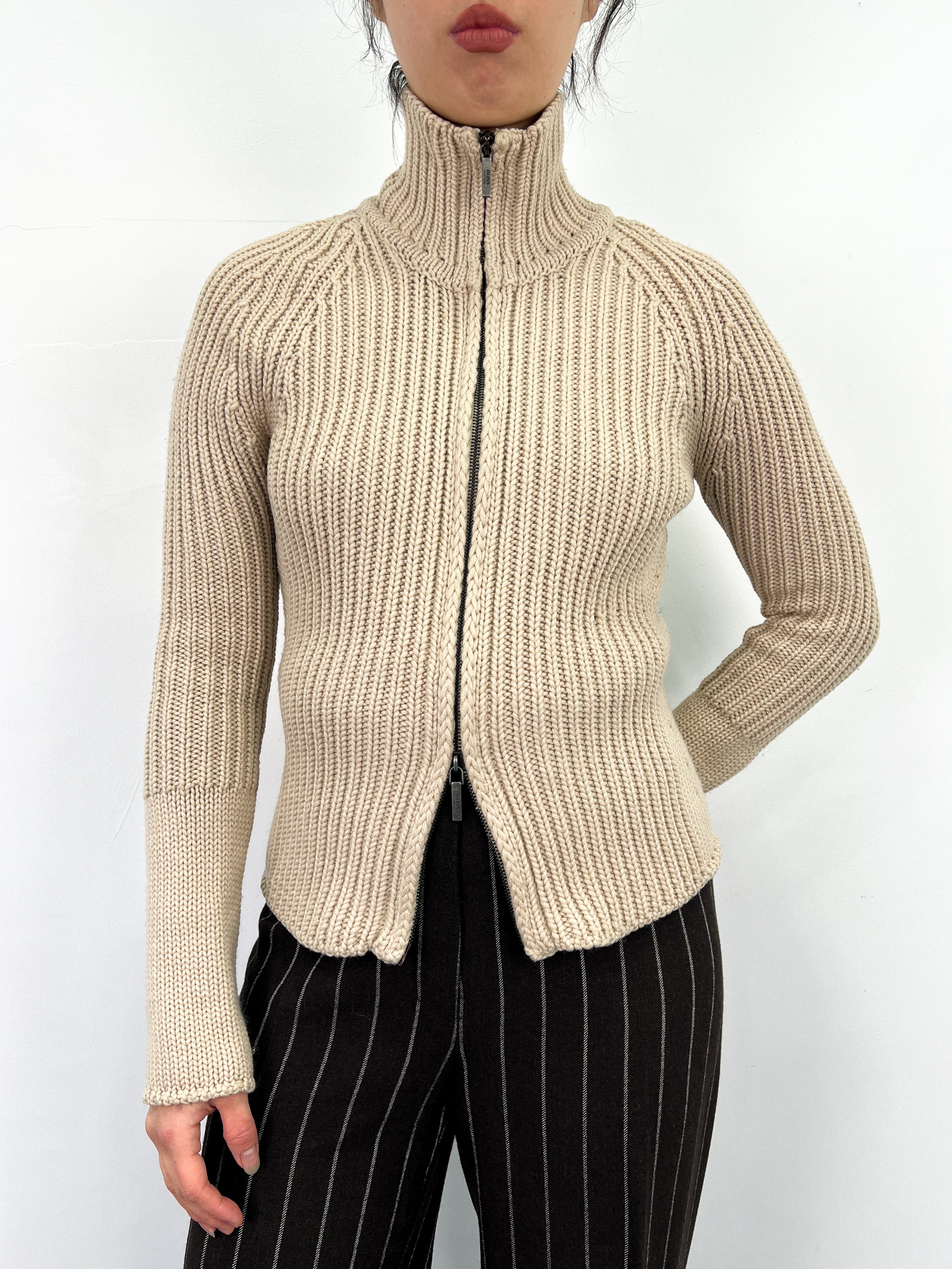 Gilet zippé en maille Hugo Boss • Taille S