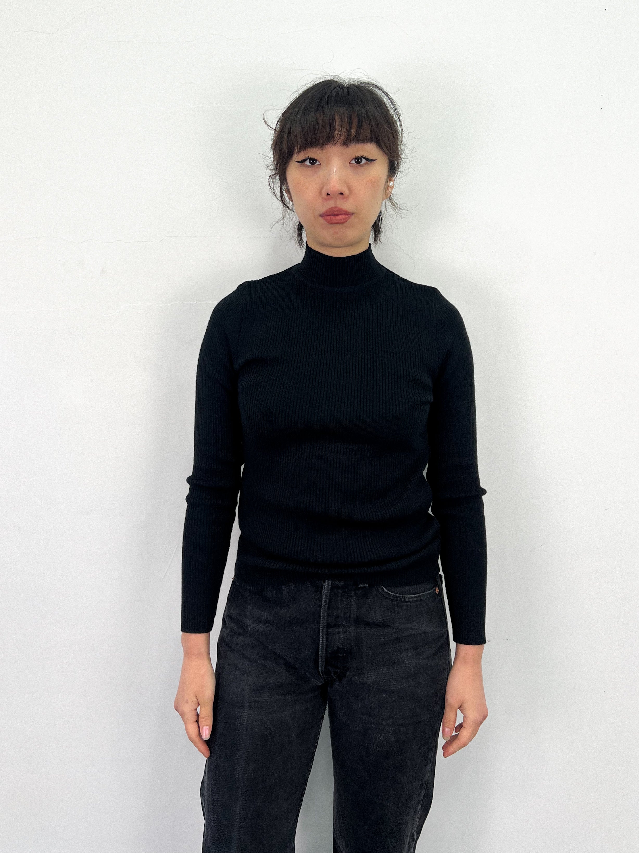 Pull côtélé col cheminée • taille S/M