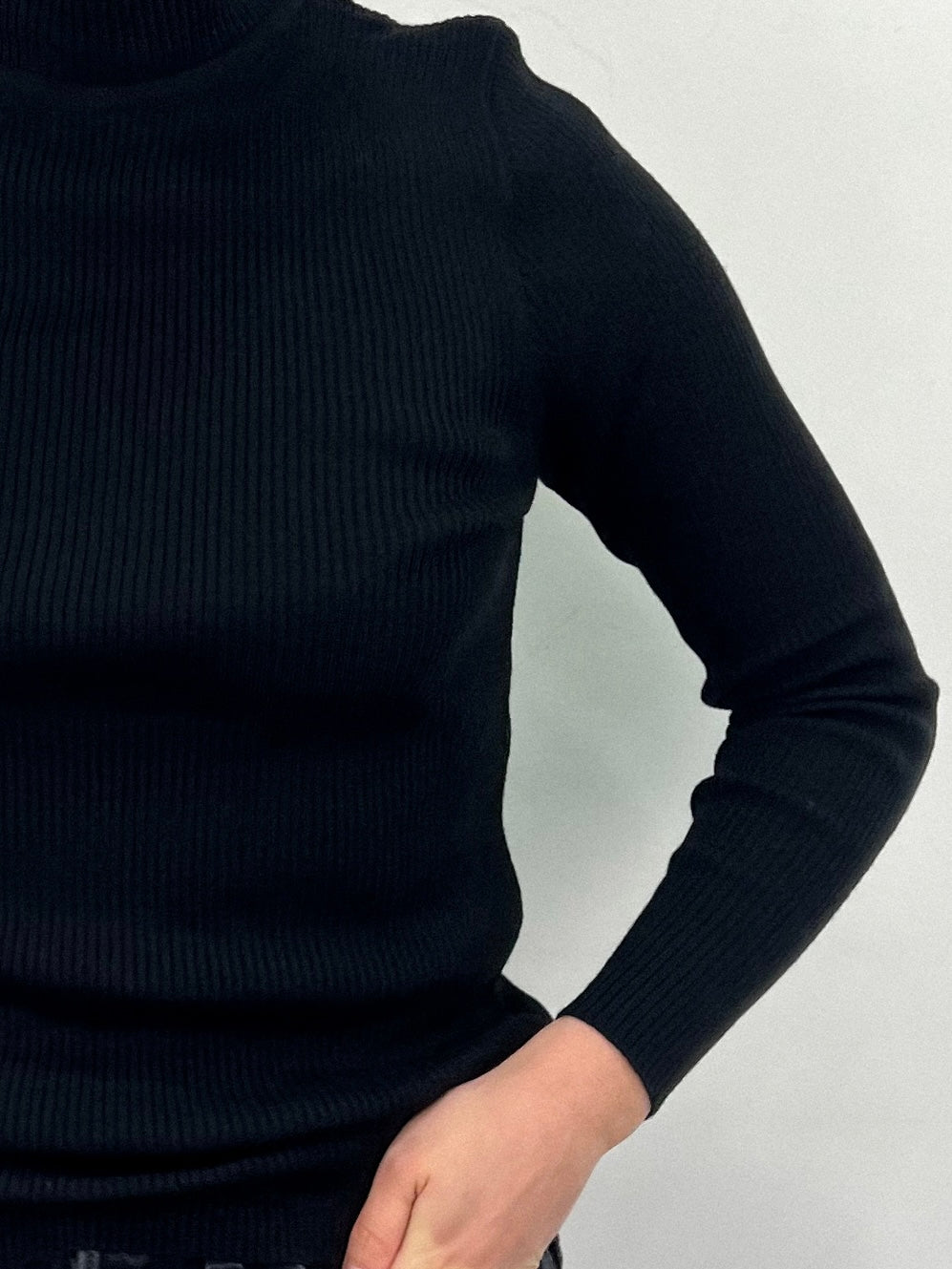 Pull côtélé col cheminée • taille S/M