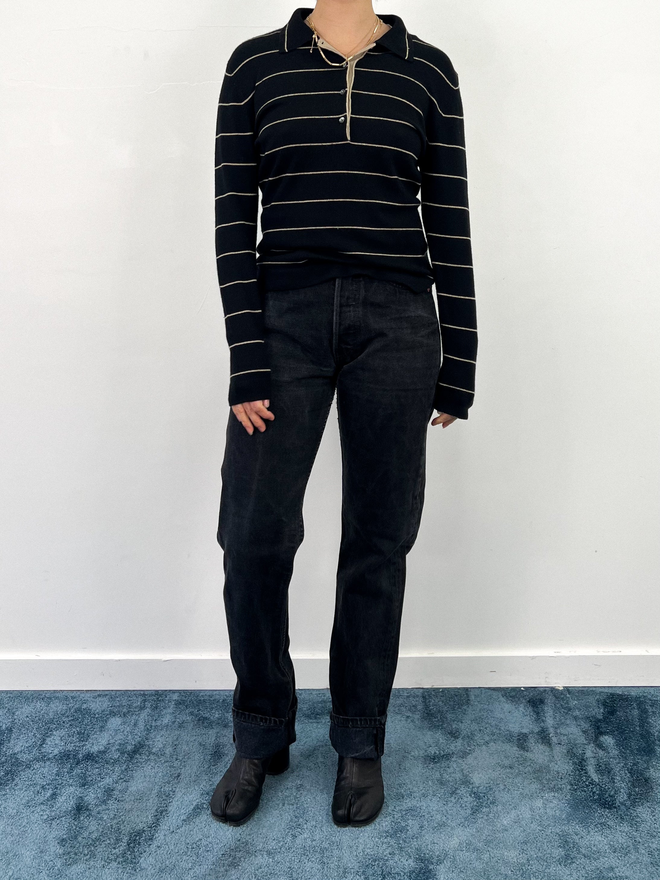 Pull à col en soie et cachemire • taille S