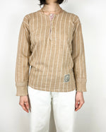 Charger l&#39;image dans la galerie, T-shirt rayé thermique en coton vintage 50&#39;s • taille S
