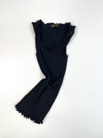 Charger l&#39;image dans la galerie, Top côtelé noir vintage • Taille S
