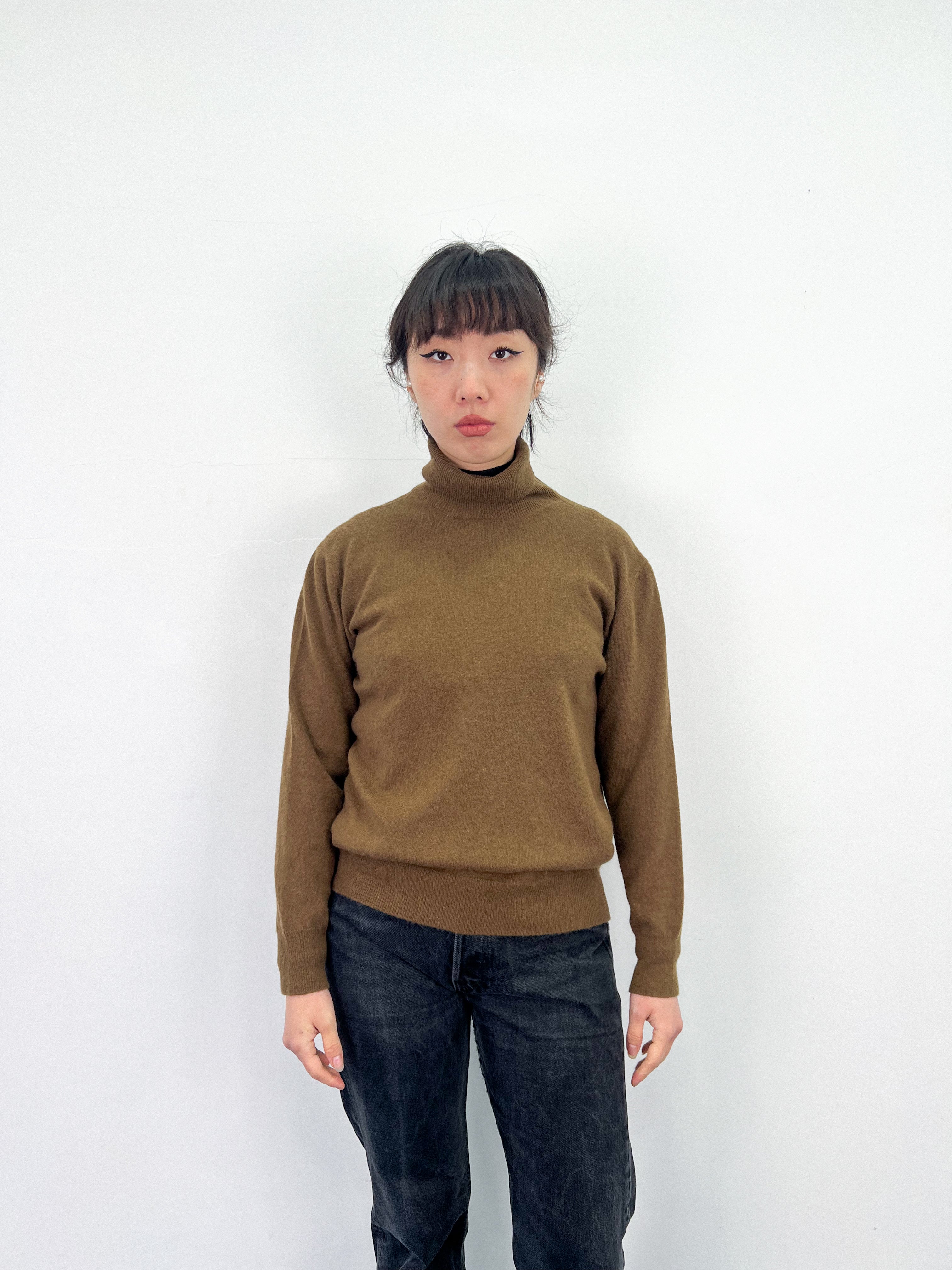 Pull col roulé marron • taille S