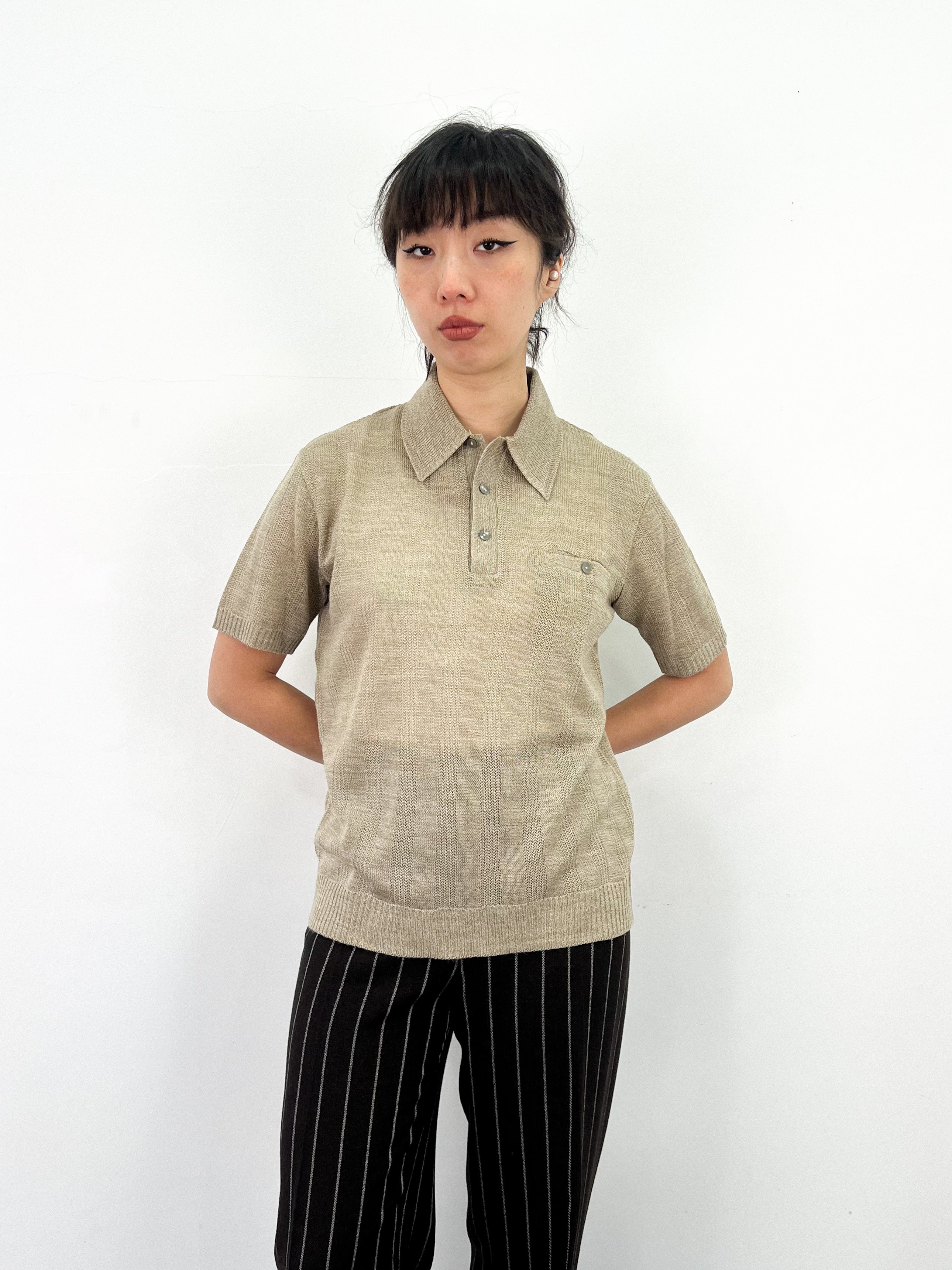 Polo en maille vintage • taille S
