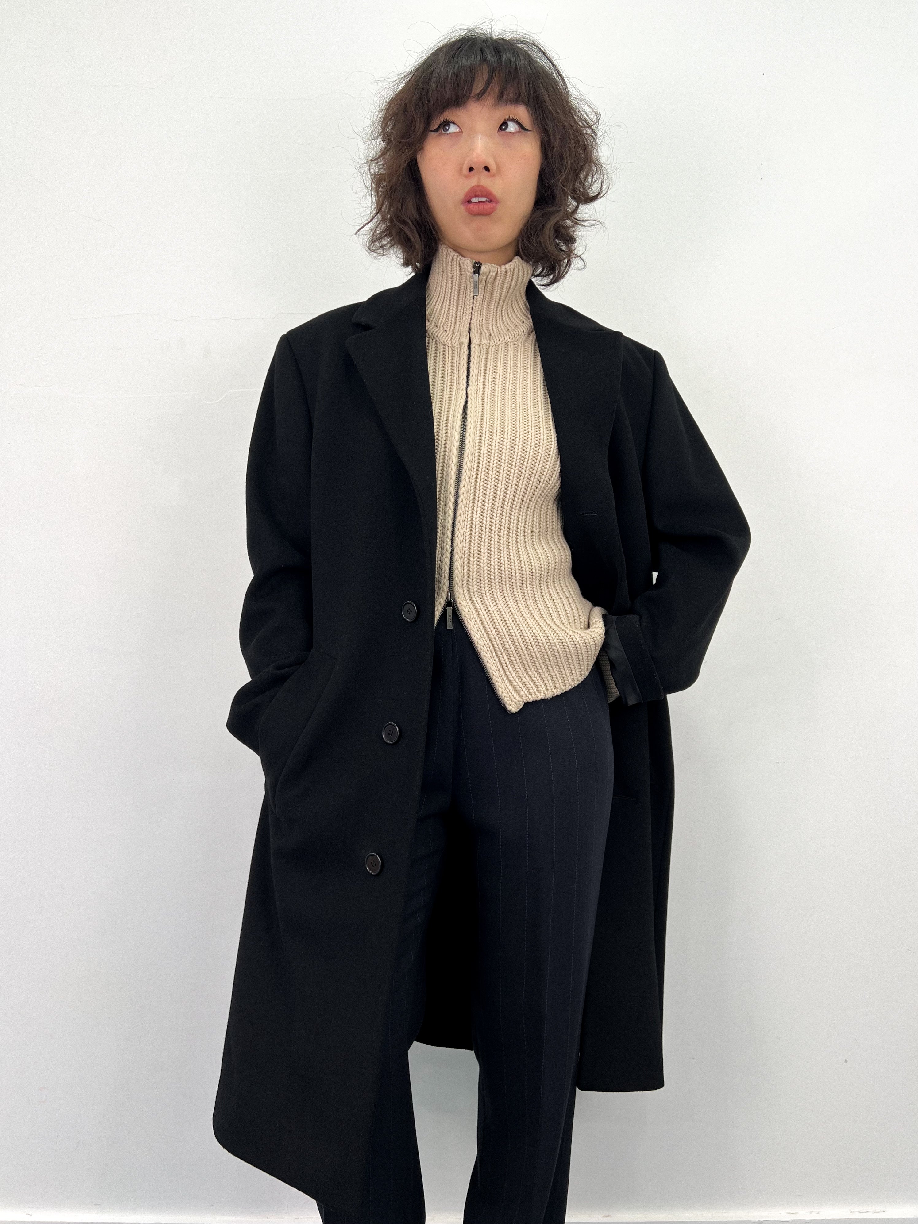 Manteau en laine et cachemire Féraud • Taille M