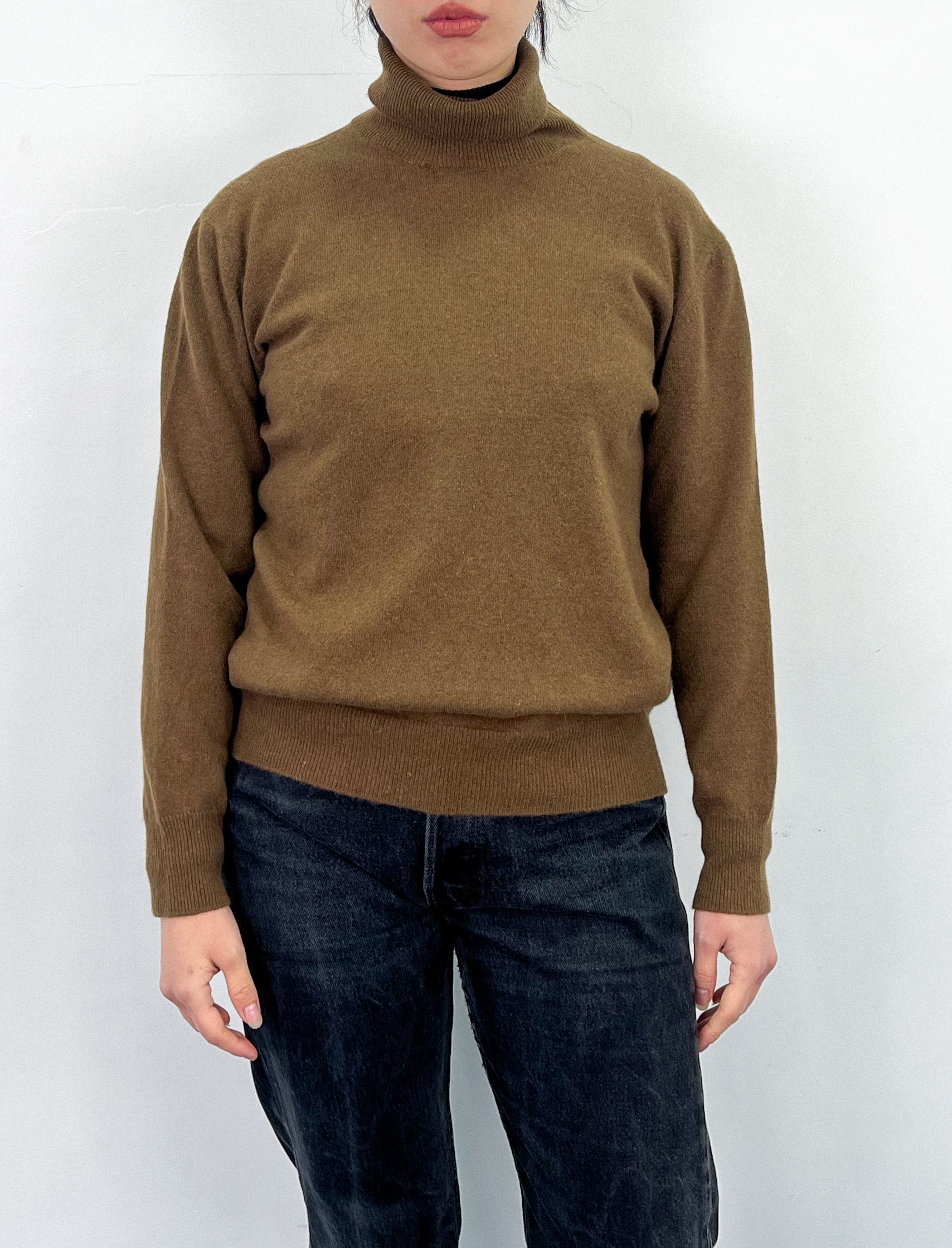 Pull col roulé marron • taille S