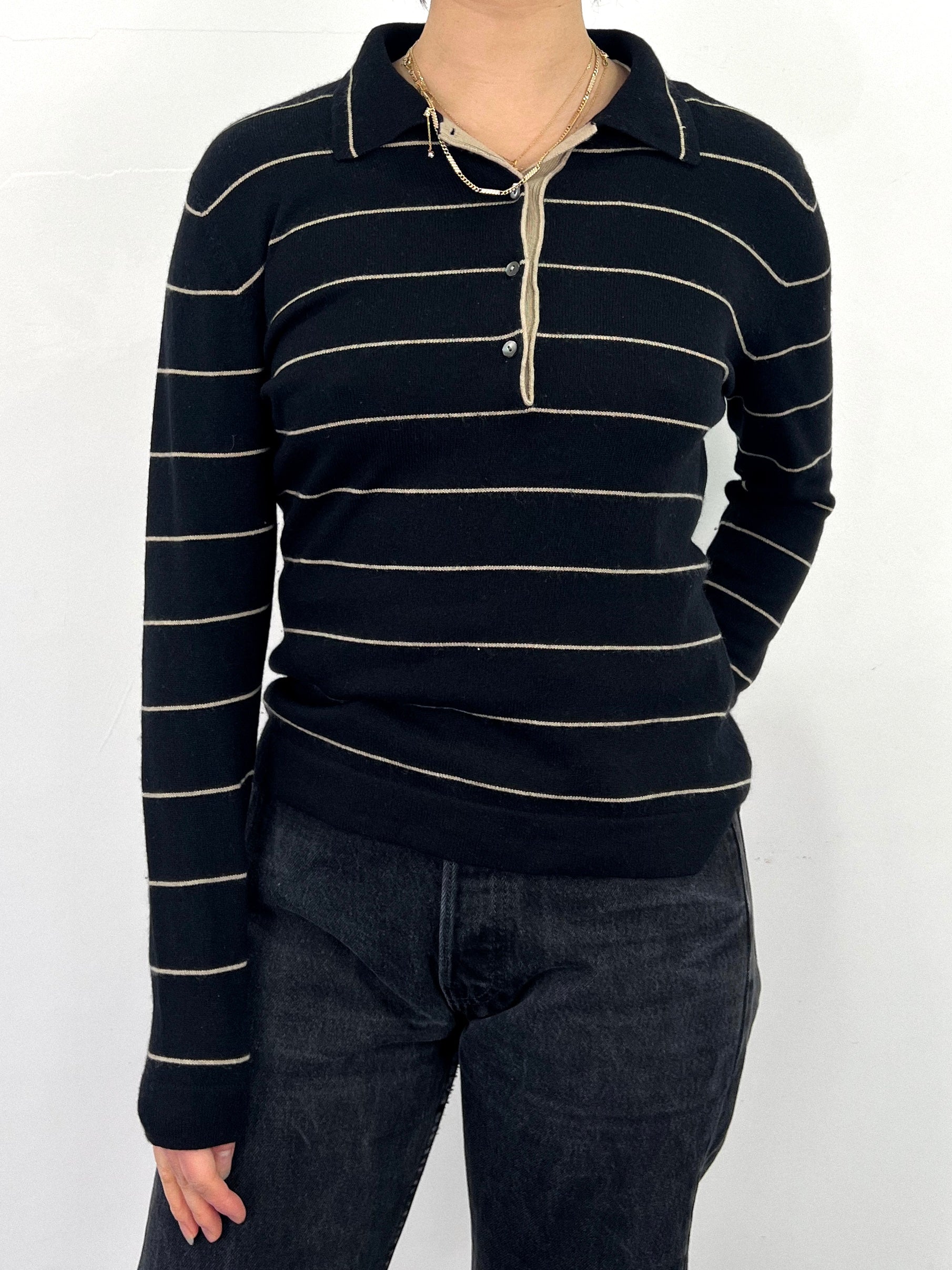 Pull à col en soie et cachemire • taille S