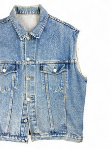 Veste en jean sans manche • taille M/L
