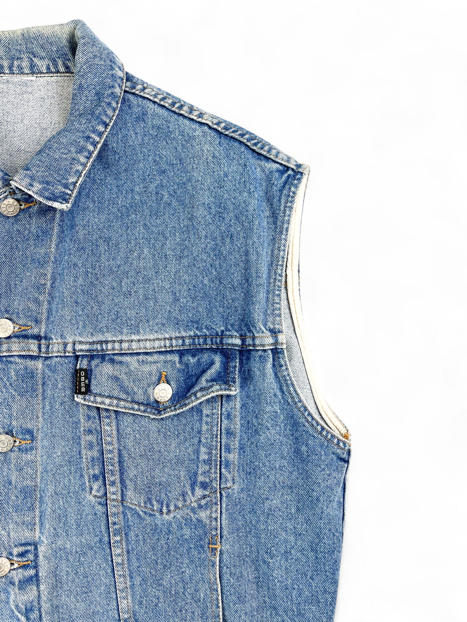 Veste en jean sans manche • taille M/L