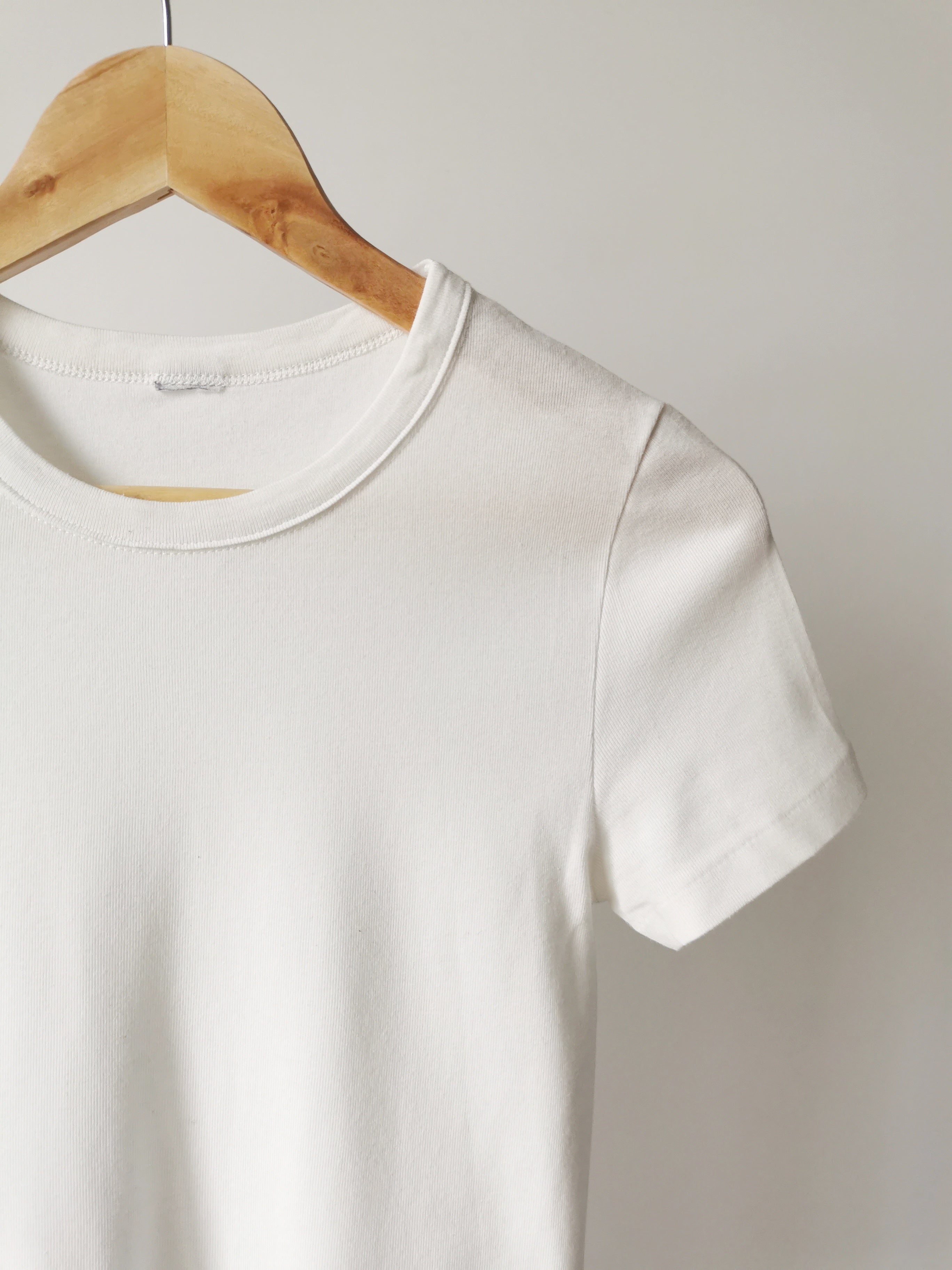 T-shirt blanc en coton